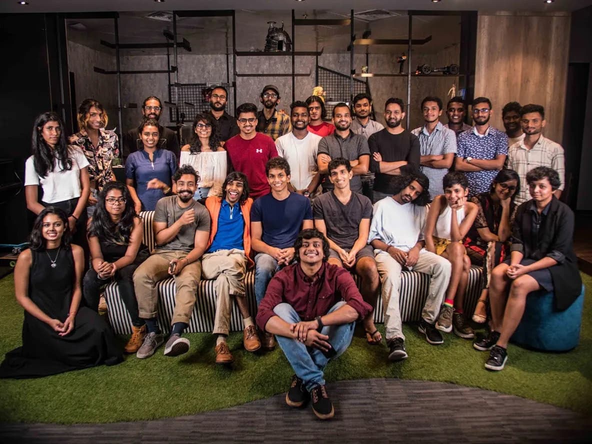 The Motion Miracles team gathered for a group photograph