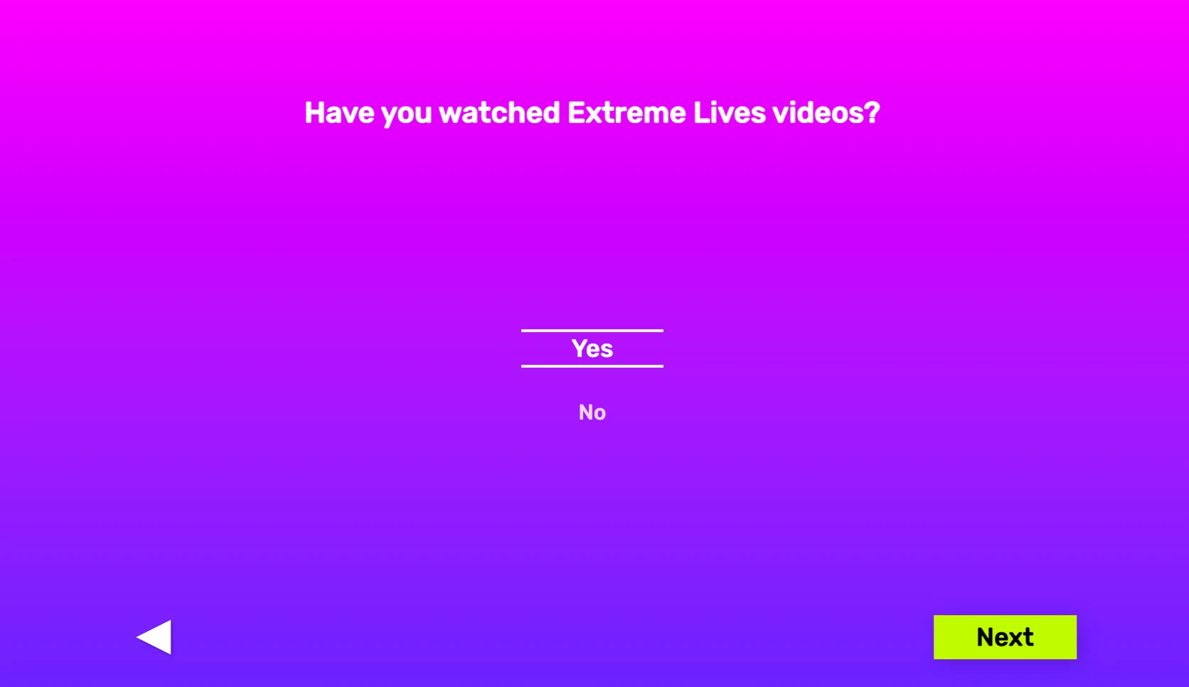 Final survey boolean question asking whether a video was watched